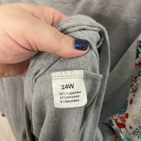 Allegrace Womens Plus Size Sweater Christmas Lightweight Pullover Tunic 24W - Picture 6 of 12